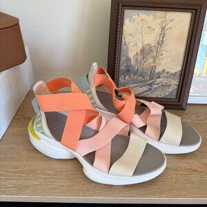 Sorel Explorer Blitz Pink & Coral Gradiant Multistrap Sandal 8